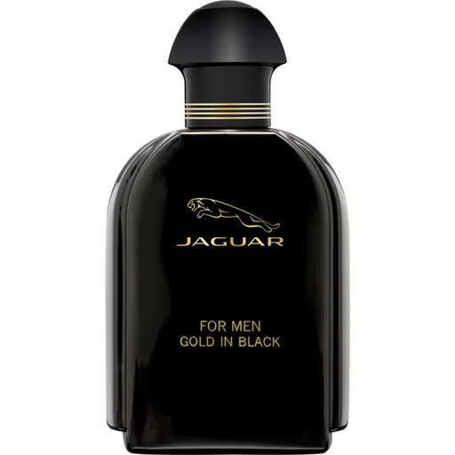 Black Jaguar perfume bottle for men on a white background